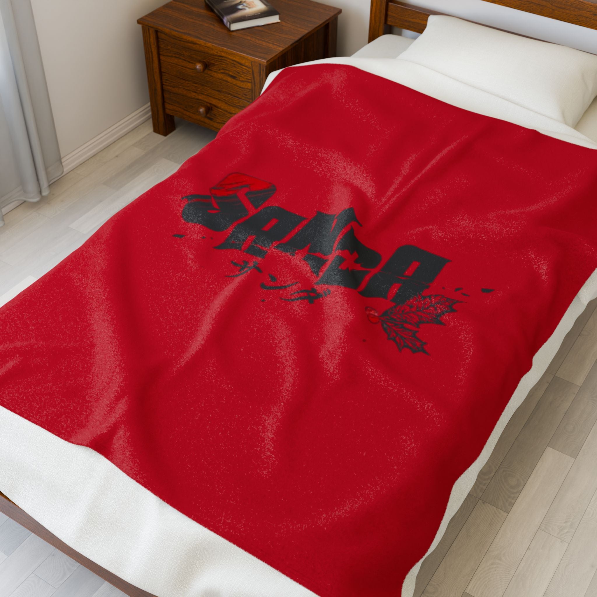 Sanda Anime Red Logo Blanket