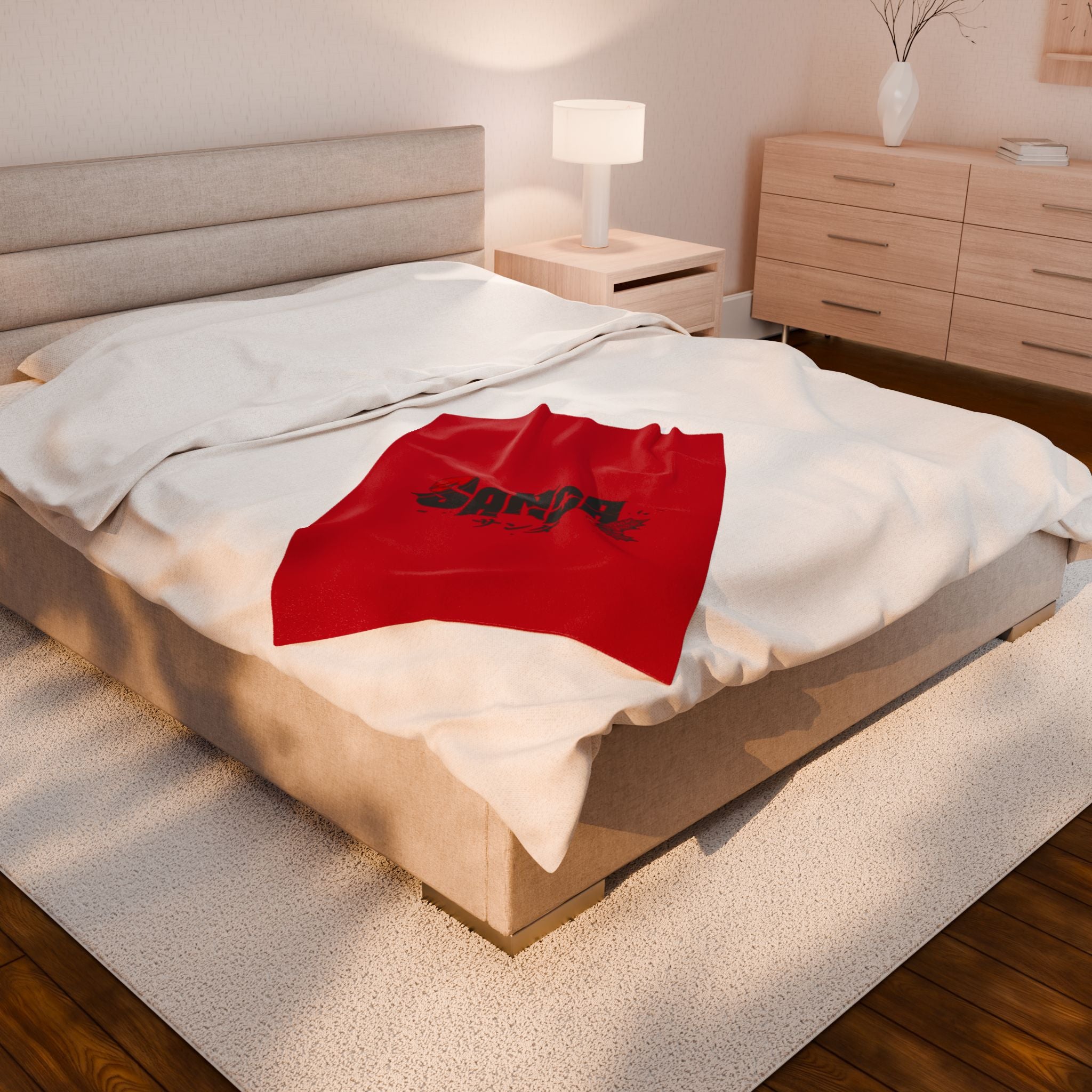 Sanda Anime Red Logo Blanket