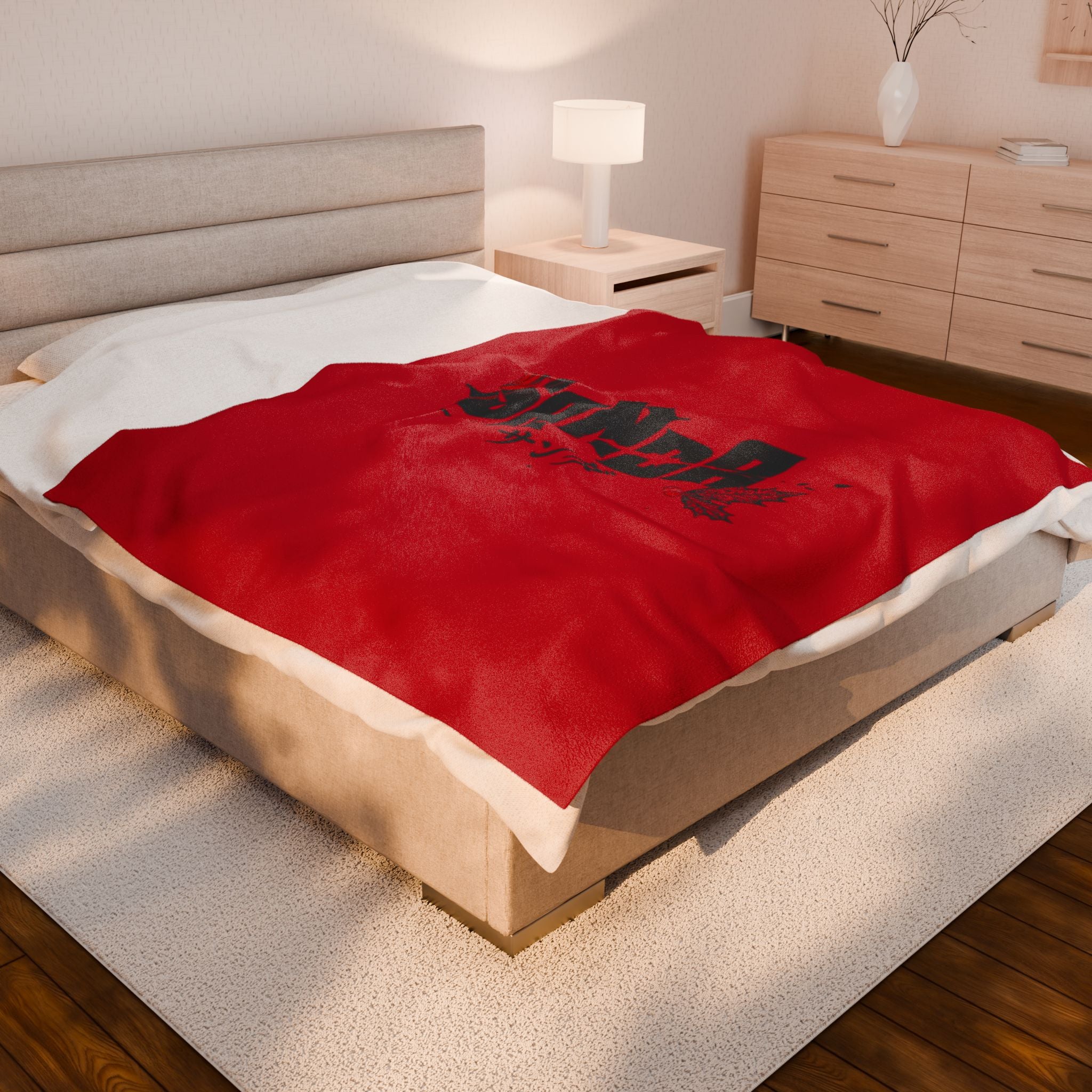 Sanda Anime Red Logo Blanket