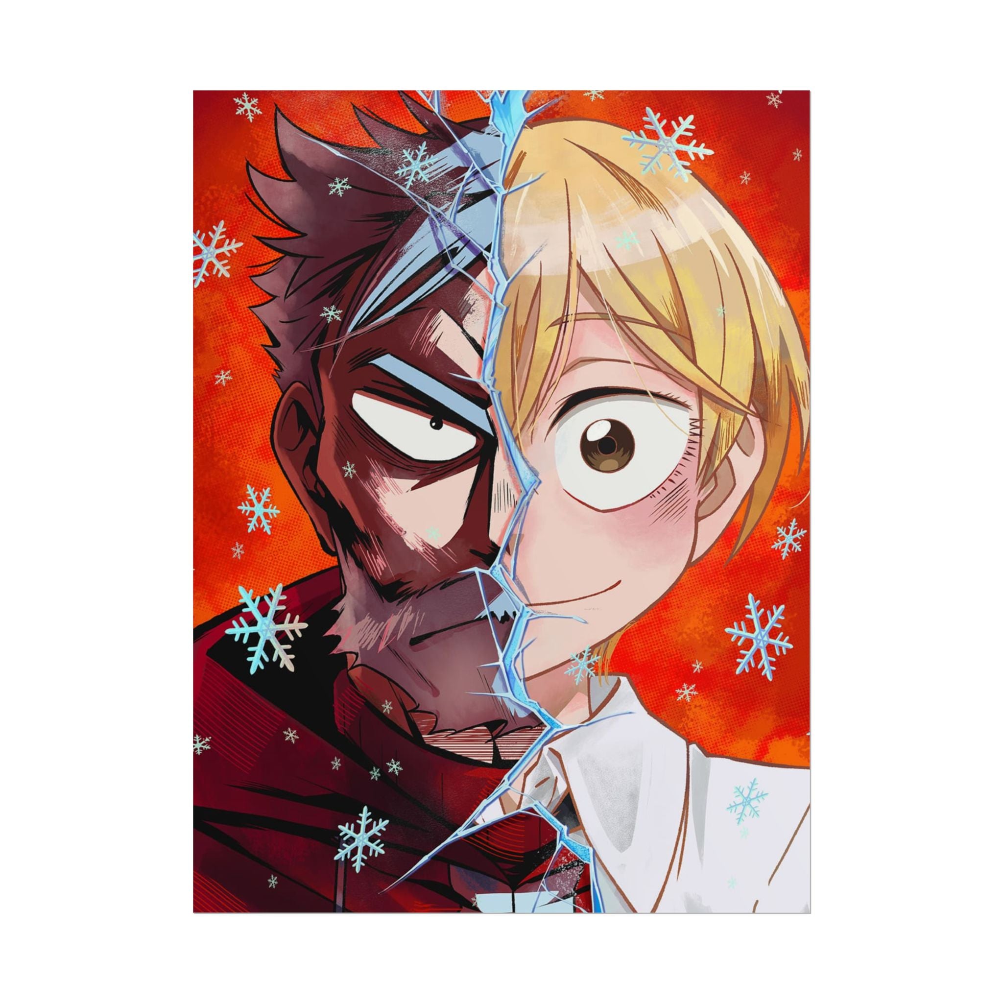 Sanda Anime Split-Face Poster