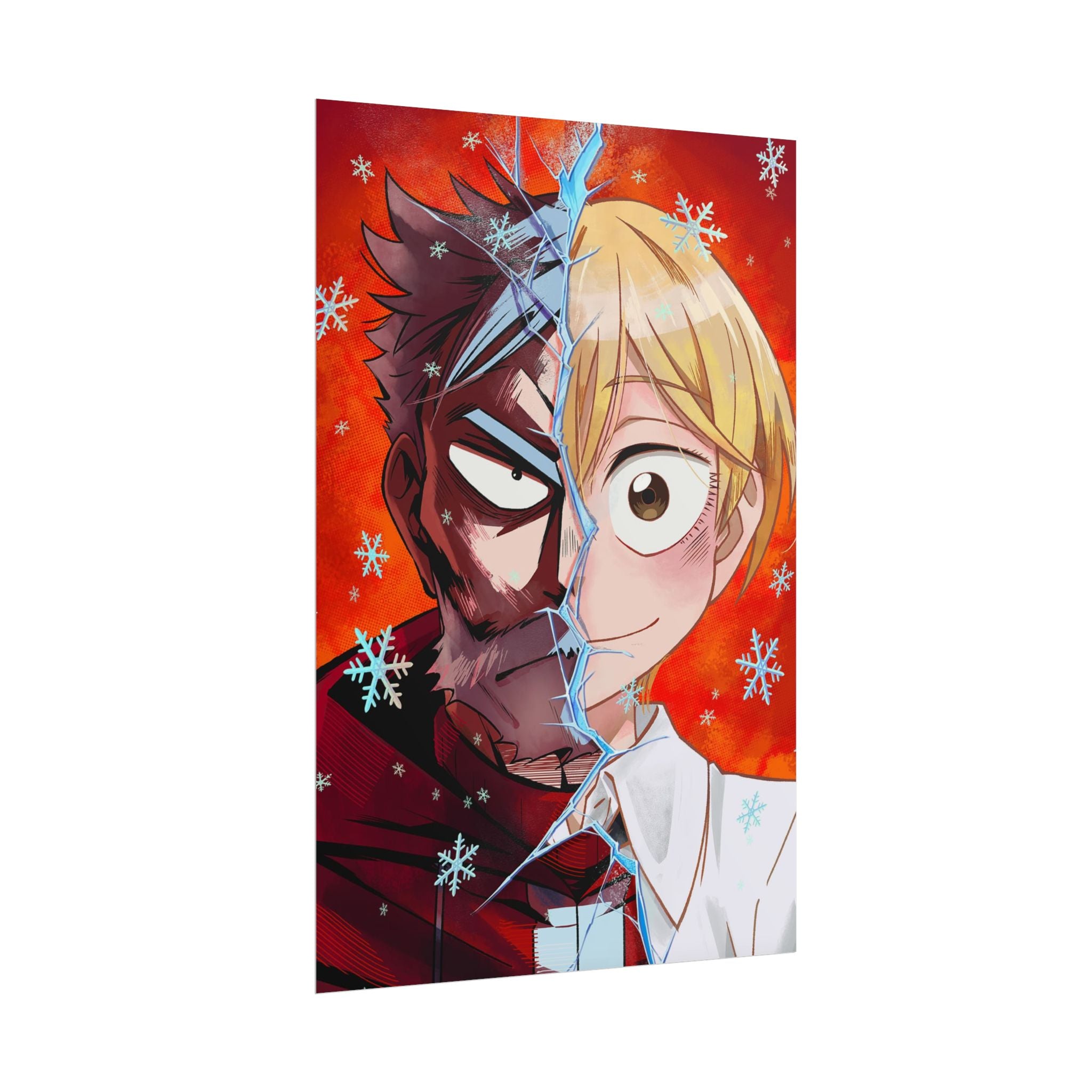 Sanda Anime Split-Face Poster