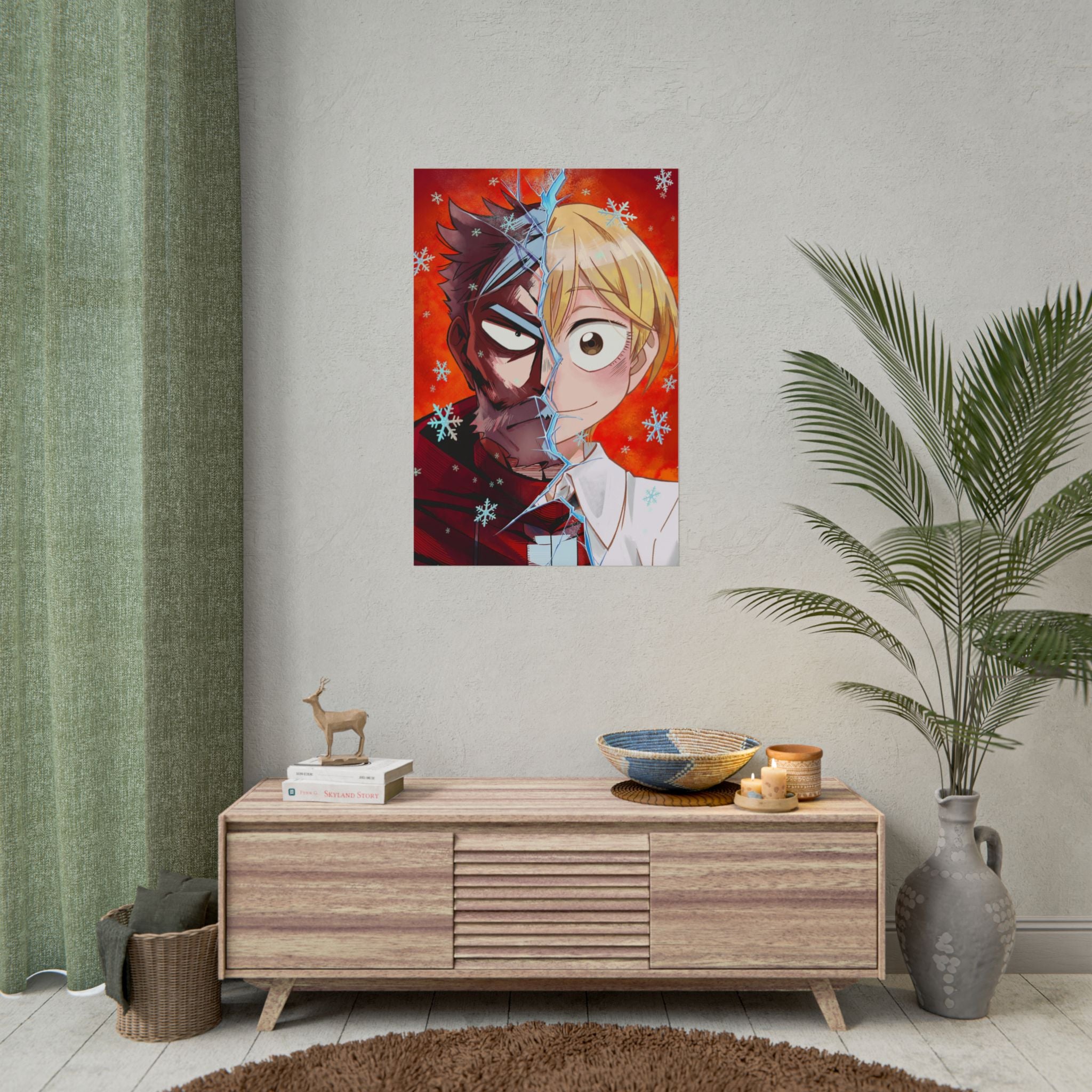 Sanda Anime Split-Face Poster