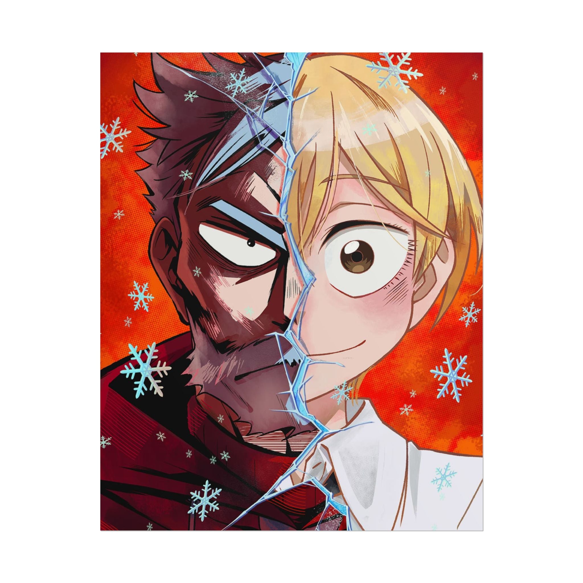 Sanda Anime Split-Face Poster