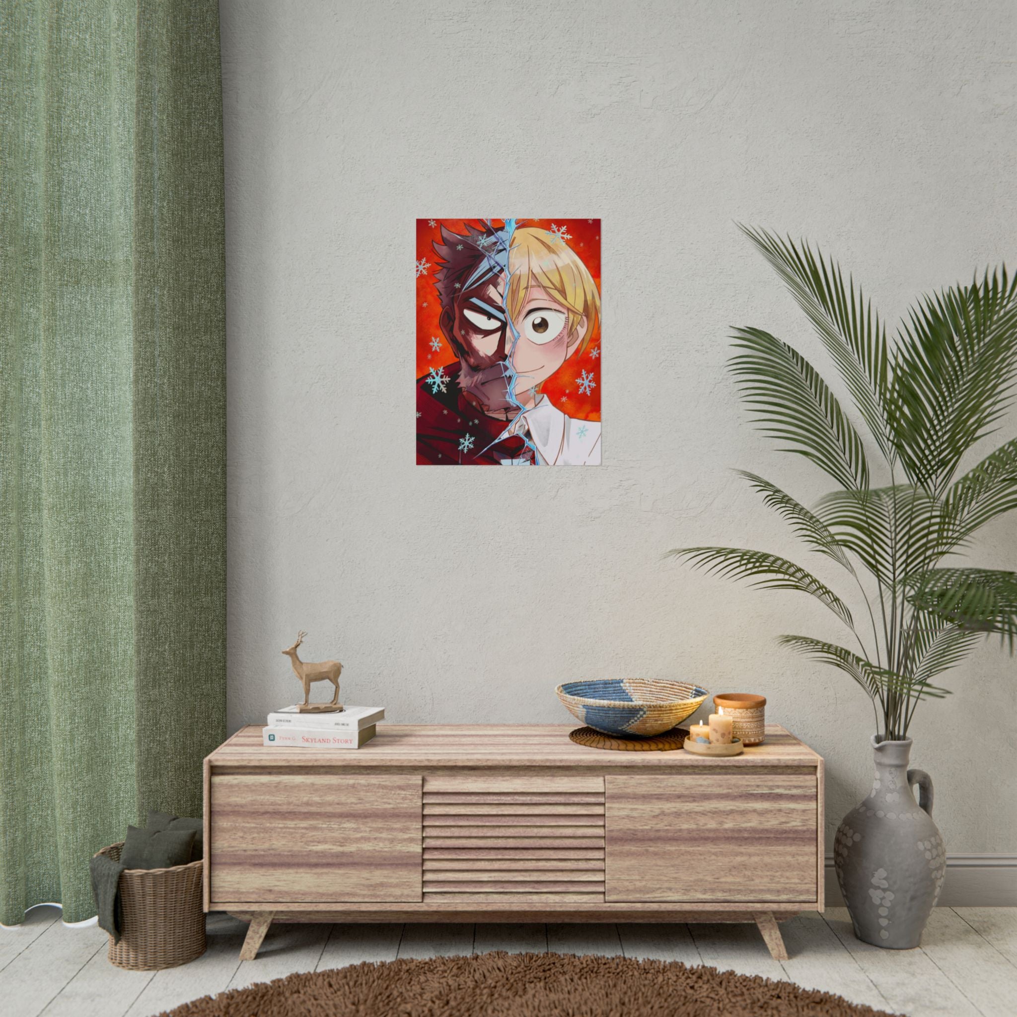 Sanda Anime Split-Face Poster